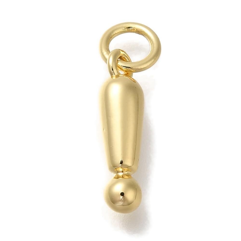 4345 10Pcs Polished Brass Punctuation Symbol Charms Cute Golden Writing